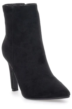 Stivaletti Neri Effetto Suede Con Tacco 10 cm 486-THE FIRST Discount