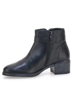 Stivaletti neri in pelle con fibbia laterale 853065-PITTARELLO CLASS Discount