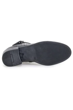 Stivaletti neri in pelle con fibbia laterale 853065-PITTARELLO CLASS Discount