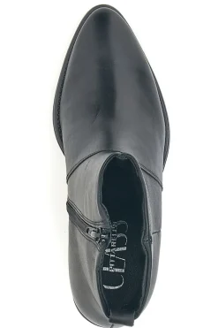 Stivaletti neri in pelle con tacco medio 865040-PITTARELLO CLASS Discount