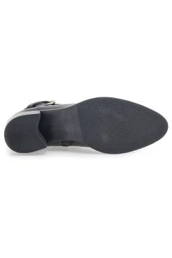 Stivaletti neri in pelle con tacco basso 852160-PITTARELLO CLASS Discount