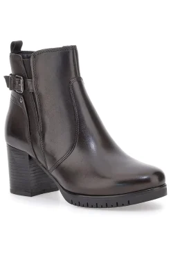 Stivaletti neri in pelle con tacco largo 3121-PITTARELLO CLASS Discount
