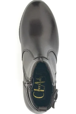 Stivaletti neri in pelle con tacco largo 3121-PITTARELLO CLASS Discount