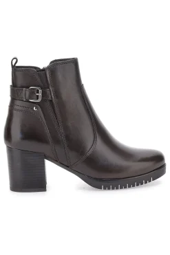Stivaletti neri in pelle con tacco largo 3121-PITTARELLO CLASS Discount