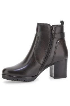 Stivaletti neri in pelle con tacco largo 3121-PITTARELLO CLASS Discount