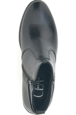 Stivaletti neri in pelle con tacco medio 1976-PITTARELLO CLASS Outlet