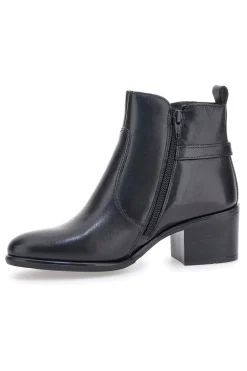 Stivaletti neri in pelle con tacco medio 1976-PITTARELLO CLASS Outlet