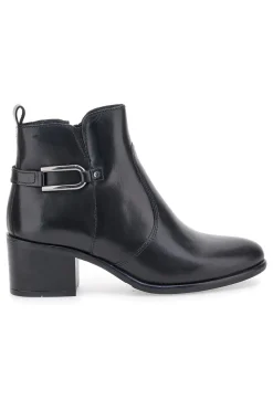Stivaletti neri in pelle con tacco medio 1976-PITTARELLO CLASS Outlet