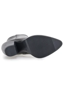 Stivaletti neri in vera pelle con tacco alto squadrato 6326400-PITTARELLO GLAM Outlet