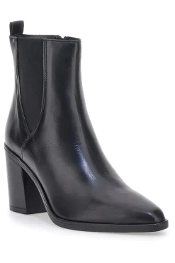 Stivaletti Neri Vera Pelle Con tacco a Blocco 52145-PITTARELLO GLAM Outlet
