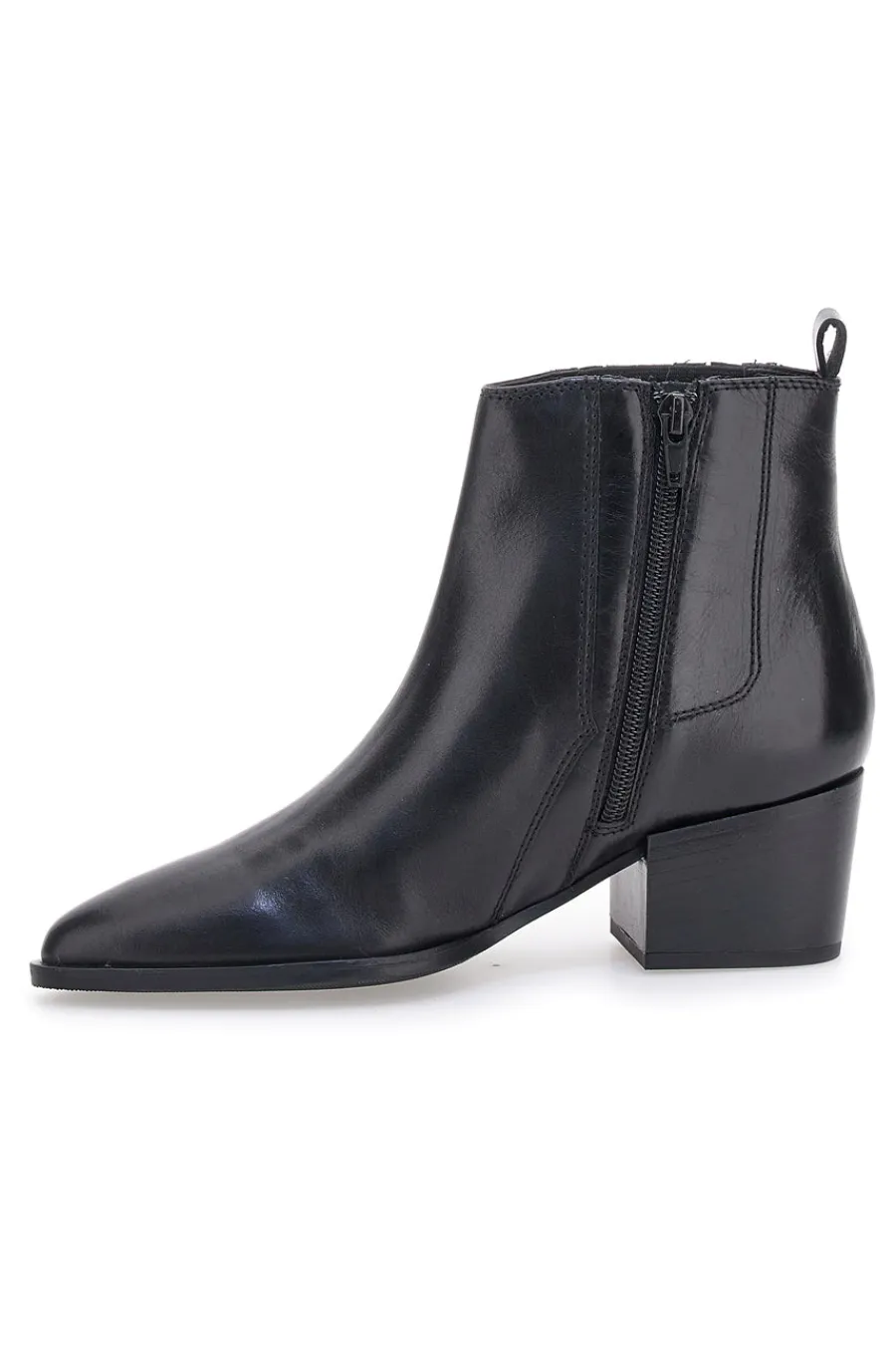 Stivaletti Neri Vera Pelle Con tacco a Blocco 54240-PITTARELLO GLAM Online