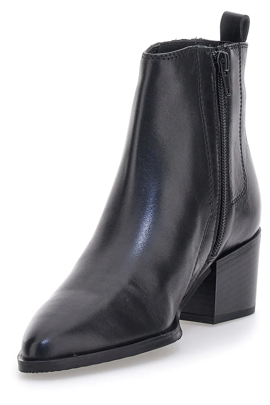 Stivaletti Neri Vera Pelle Con tacco a Blocco 54240-PITTARELLO GLAM Online