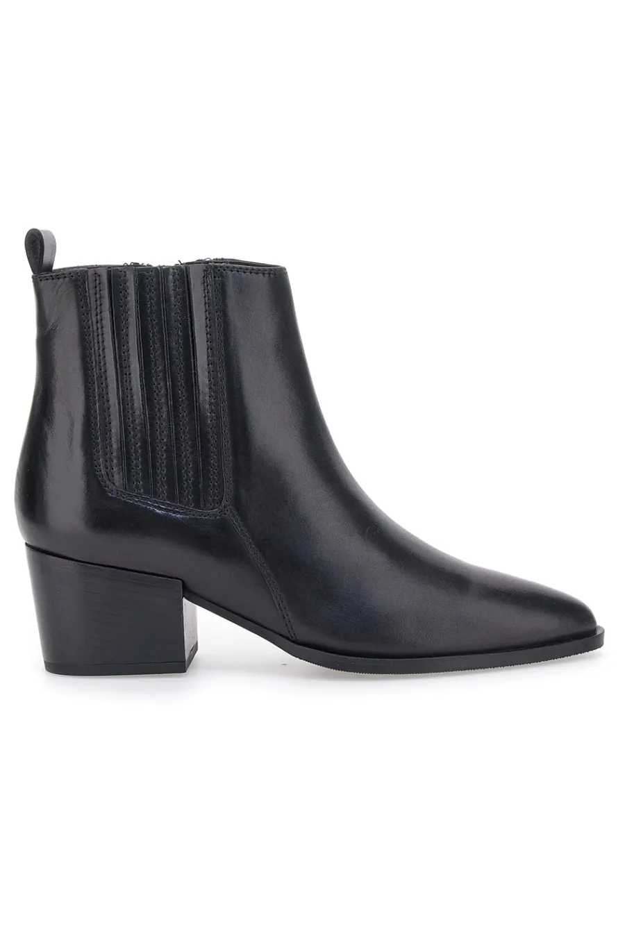 Stivaletti Neri Vera Pelle Con tacco a Blocco 54240-PITTARELLO GLAM Online