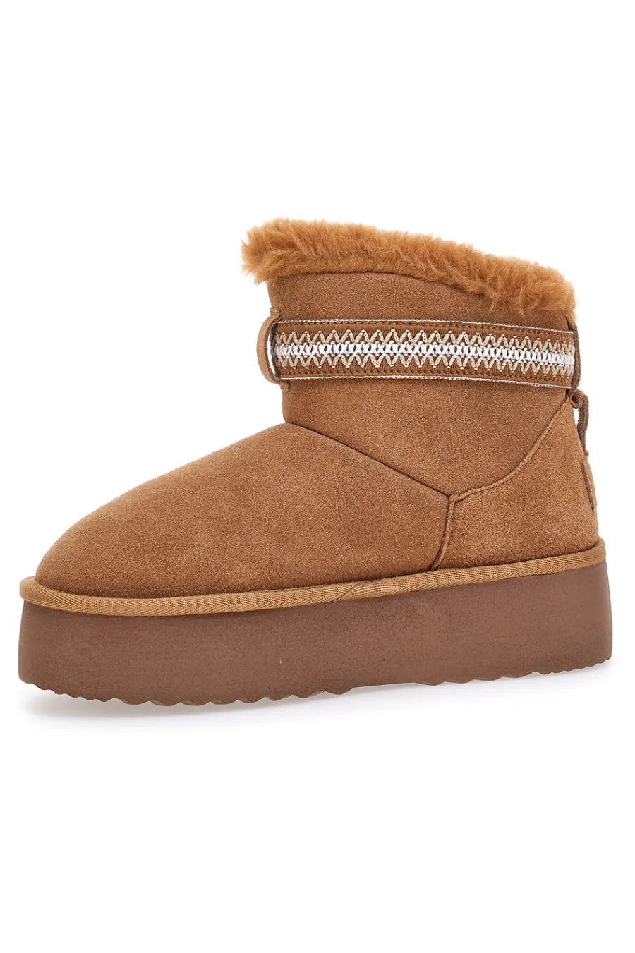 Stivaletti pantofole con pelo e suola platform L1264-MON DIEU Sale