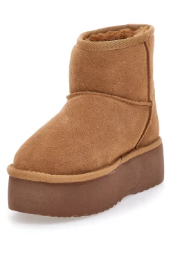 Stivaletti pantofole con suola platform e interno in pelo L1251-MON DIEU New