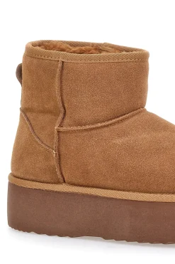 Stivaletti pantofole con suola platform e interno in pelo L1251-MON DIEU New