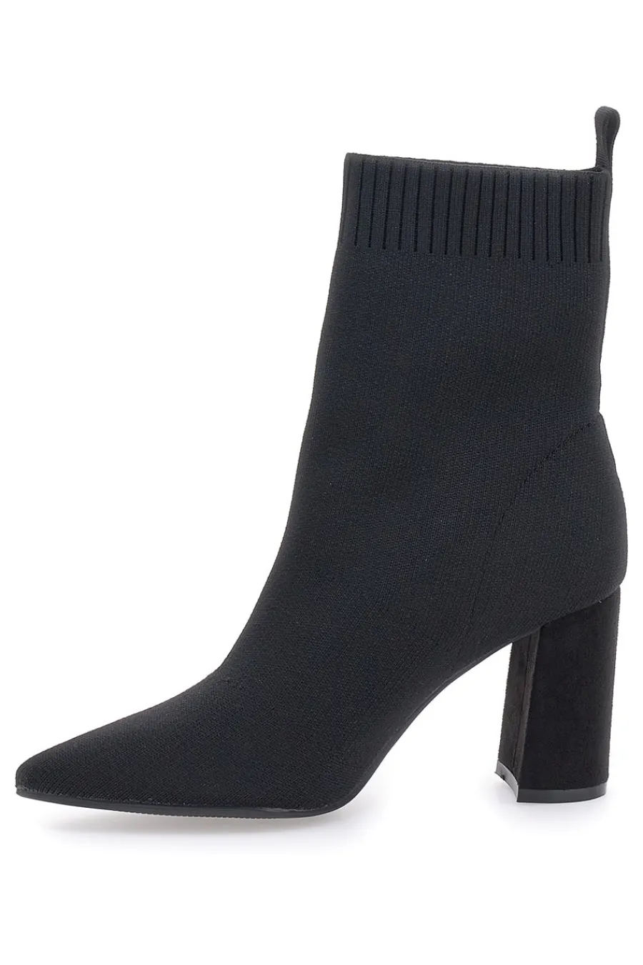 Stivaletti Socks Neri a Punta con Tacco Alto 484-THE FIRST Online