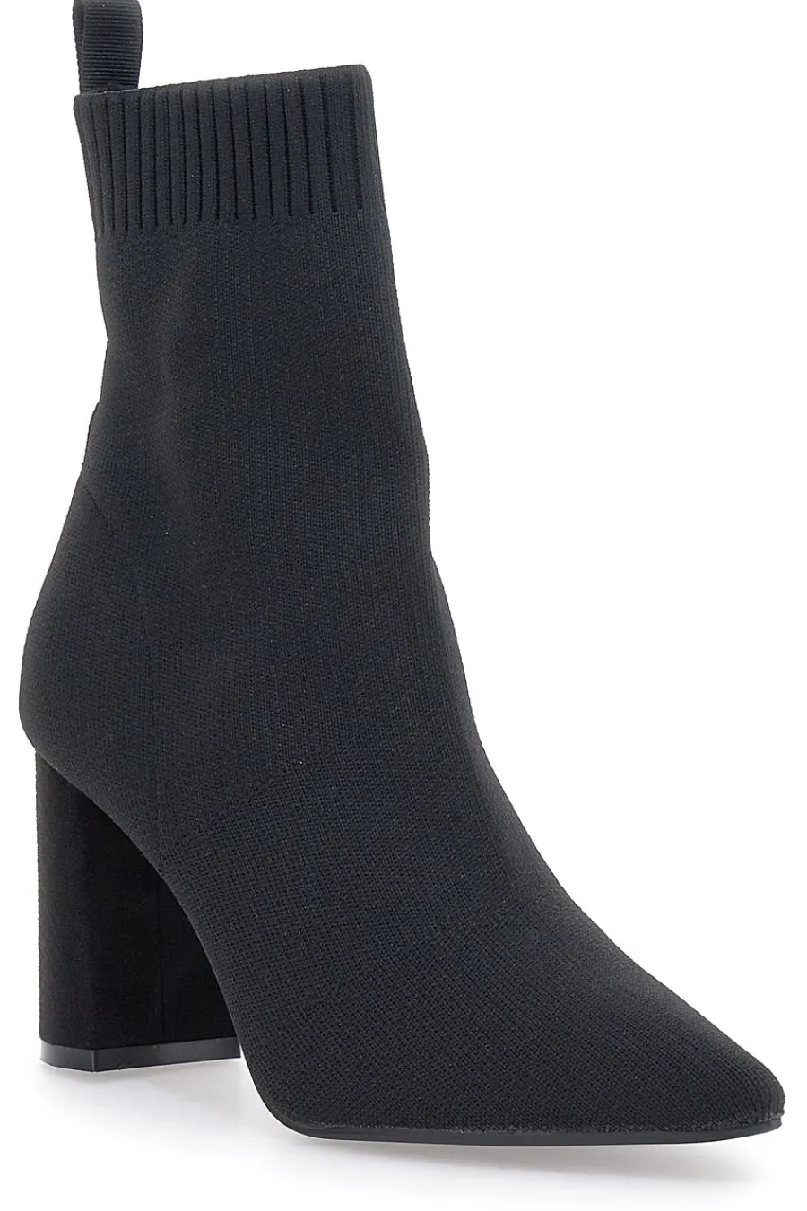 Stivaletti Socks Neri a Punta con Tacco Alto 484-THE FIRST Online