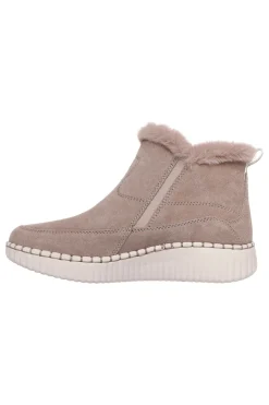 Stivaletti taupe in suede con zip e memory foam Wilshire Blvd Fresh Zip-SKECHERS New