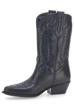 Stivaletti Texani Neri Con Tomaia Ricamata Made in Italy TEX4090-PITTARELLO LOVE Hot