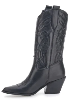 Stivaletti Texani Neri Con Tomaia Ricamata Made in Italy TEX901RN-PITTARELLO LOVE Online