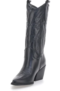 Stivaletti Texani Neri Con Tomaia Ricamata Made in Italy TEX901RN-PITTARELLO LOVE Online