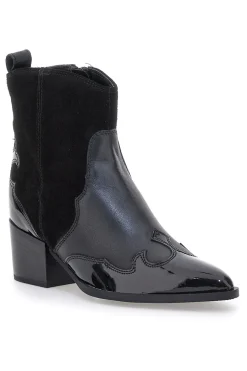 Stivaletti Texani Neri In Vera Pelle 54265-PITTARELLO GLAM Sale