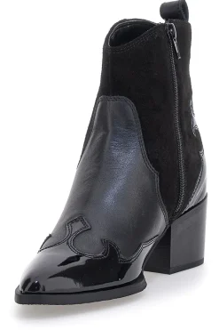 Stivaletti Texani Neri In Vera Pelle 54265-PITTARELLO GLAM Sale