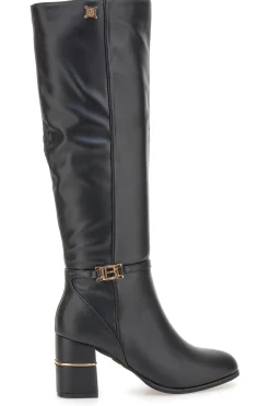 Stivali alti neri con dettagli dorati 8366M-LAURA BIAGIOTTI Discount