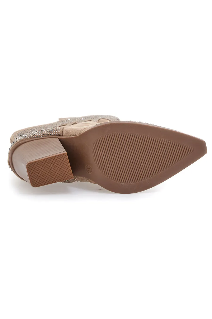 Stivali Camperos Beige con brillanti 505-THE FIRST Hot