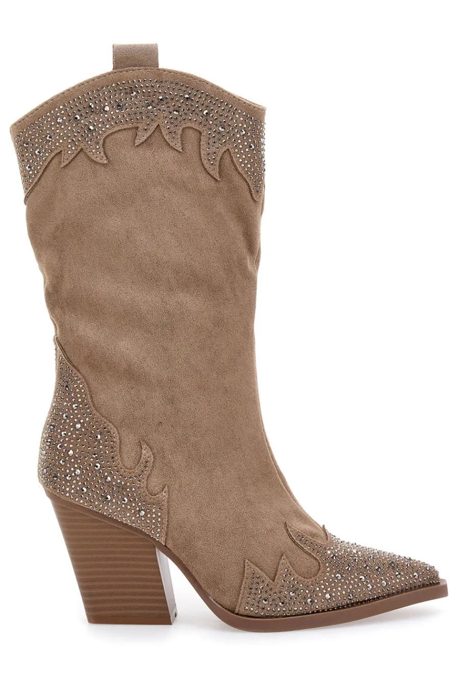 Stivali Camperos Beige con brillanti 505-THE FIRST Hot