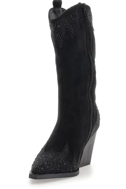 Stivali Camperos Neri con brillanti 505-THE FIRST New
