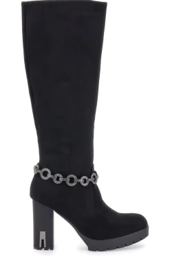 Stivali con tacco Neri 262534-MON DIEU Hot
