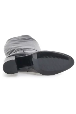 Stivali con tacco 701 Neri Vera Pelle-PITTARELLO LOOK Outlet