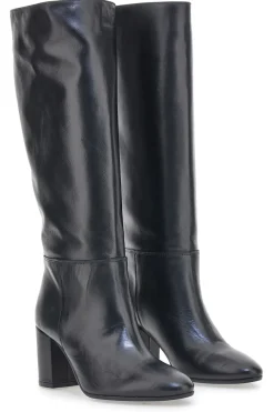 Stivali con tacco 701 Neri Vera Pelle-PITTARELLO LOOK Outlet