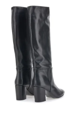 Stivali con tacco 701 Neri Vera Pelle-PITTARELLO LOOK Outlet