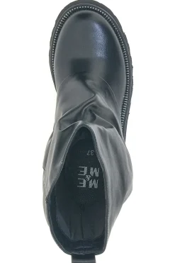 Stivali neri con gambale morbido e suola carrarmato Me & Me 3014-ME u0026 ME Outlet