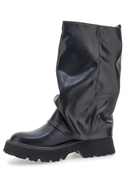 Stivali neri con gambale morbido e suola alta Me & Me 3021-ME u0026 ME Outlet