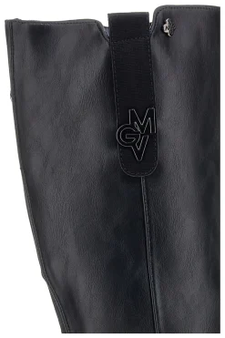 Stivali neri con logo laterale e tacco decorato Gianmarco Venturi SV0199-GMV New