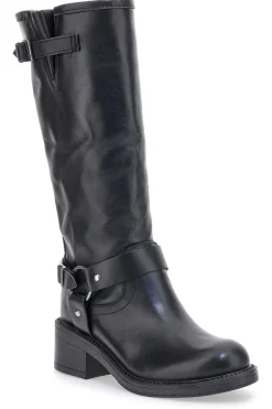 Stivali Neri in Vera Pelle con Fibbia 3-PITTARELLO GLAM Discount