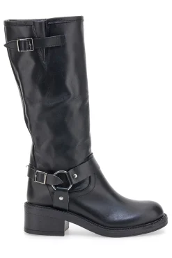 Stivali Neri in Vera Pelle con Fibbia 3-PITTARELLO GLAM Discount