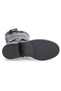 Stivali Neri in Vera Pelle con Fibbia 3-PITTARELLO GLAM Discount