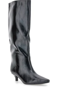 Stivali neri lucidi con tacco basso a rocchetto 73116K01-LE HAVRE PARIS Hot