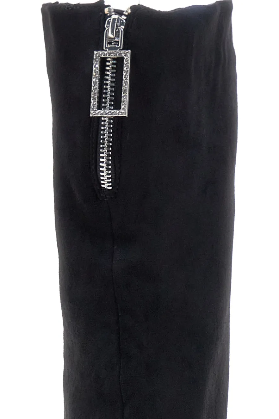 Stivali neri sopra al ginocchio con zip gioiello 1983G425-LE HAVRE PARIS Clearance