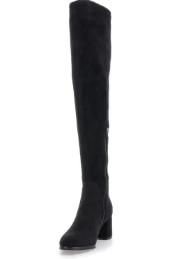 Stivali neri sopra al ginocchio con zip gioiello 1983G425-LE HAVRE PARIS Clearance