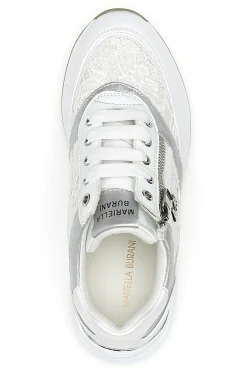 Stringate Bianche con Platform e Decorazioni Ricamate 51051-MARIELLA BURANI Outlet