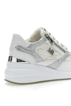 Stringate Bianche con Platform e Decorazioni Ricamate 51051-MARIELLA BURANI Outlet