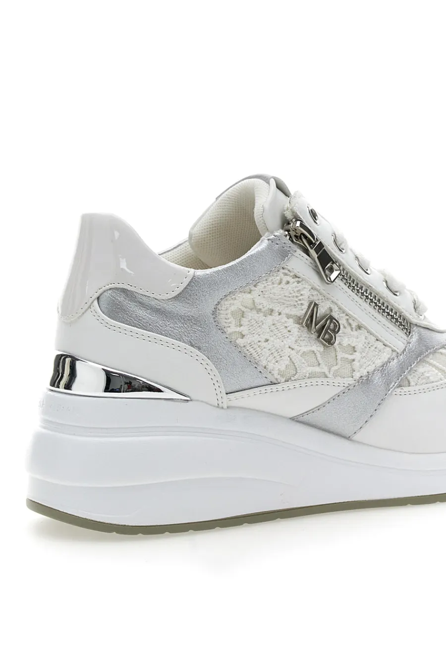 Stringate Bianche con Platform e Decorazioni Ricamate 51051-MARIELLA BURANI Outlet