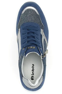 Stringate Blu con Platform e Tomaia Decorata 433 IN-INBLU
