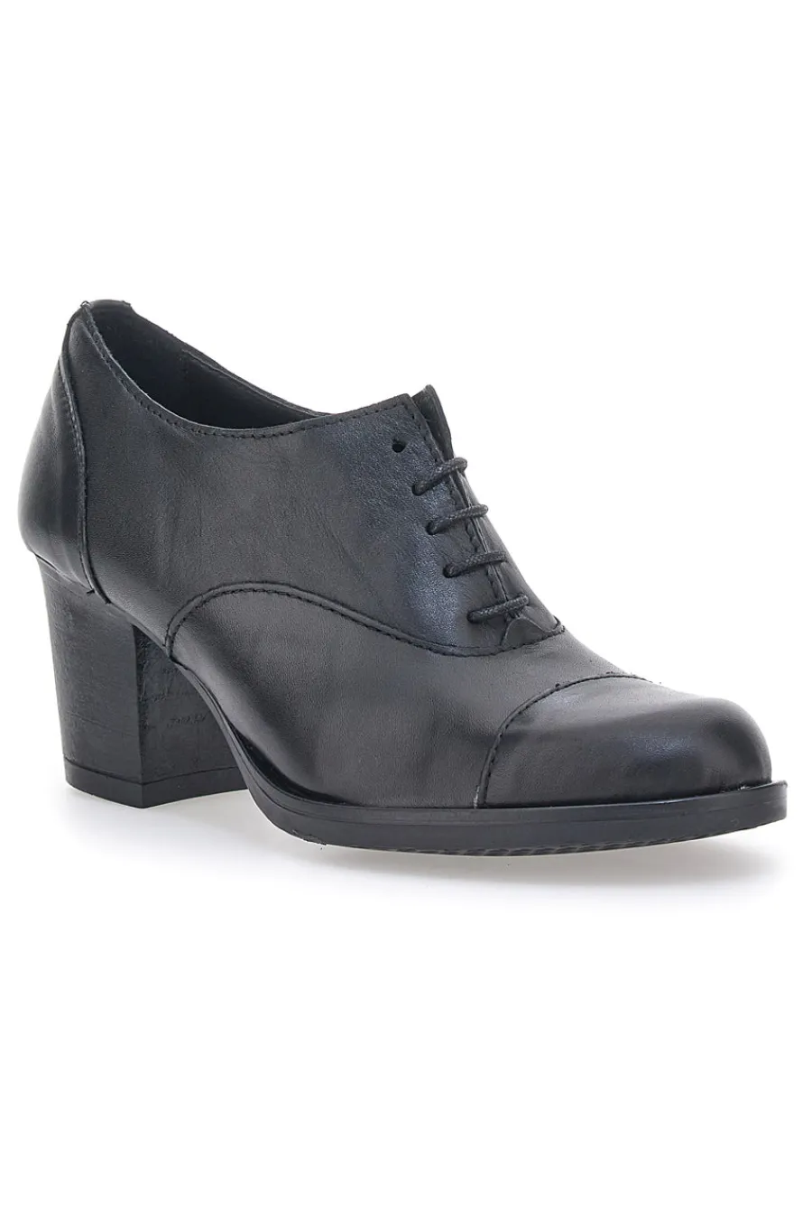 Stringate con Tacco 109 Nere-PITTARELLO CLASS New